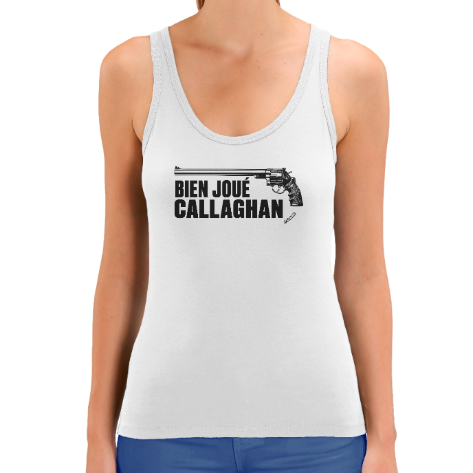 Débardeur FEMME "BIEN JOUE CALLAGHAN" coton bio - Style Vintage 70'S