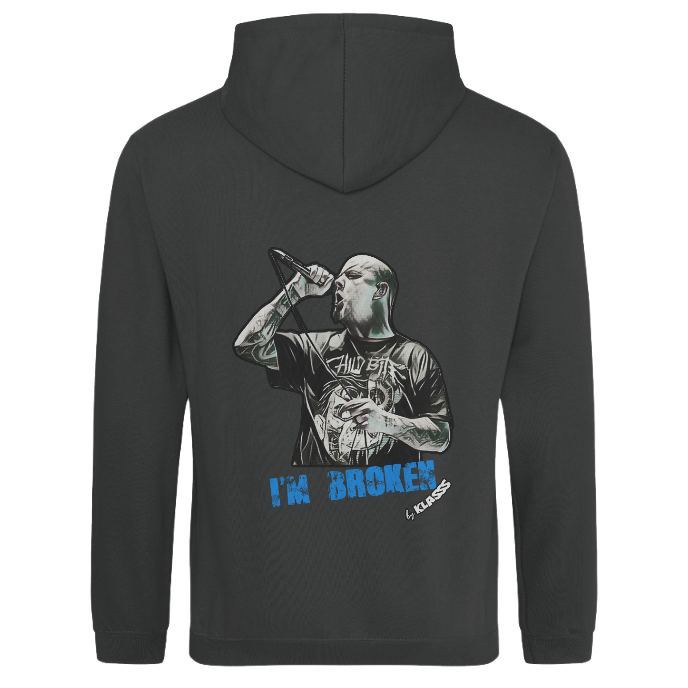 SWEAT HOMME KLASSS MUSIQUE METAL "I'M BROKEN" - production certifiée WRAP