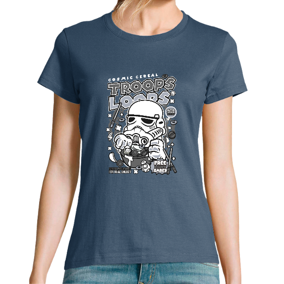 Face T-SHIRT TROOPER MANGE DES LOOPS FEMME