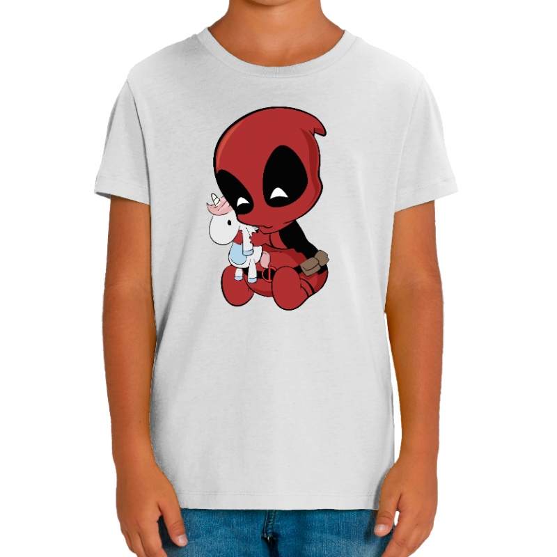 T-SHIRT DEADPOOL UNICORN ENFANT