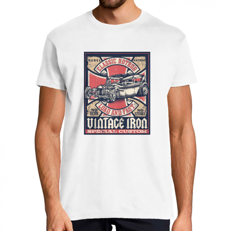 T-SHIRT CLASSIC HOTROD HOMME