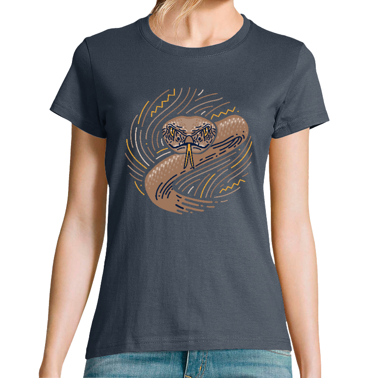 Face T-SHIRT FEMME - AMERICAN NATIVE SNAKE