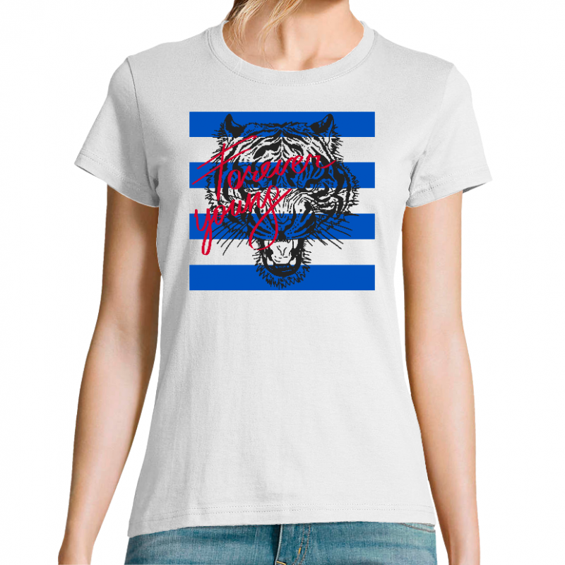 FOREVER YOUNG TIGER - T-SHIRT FEMME