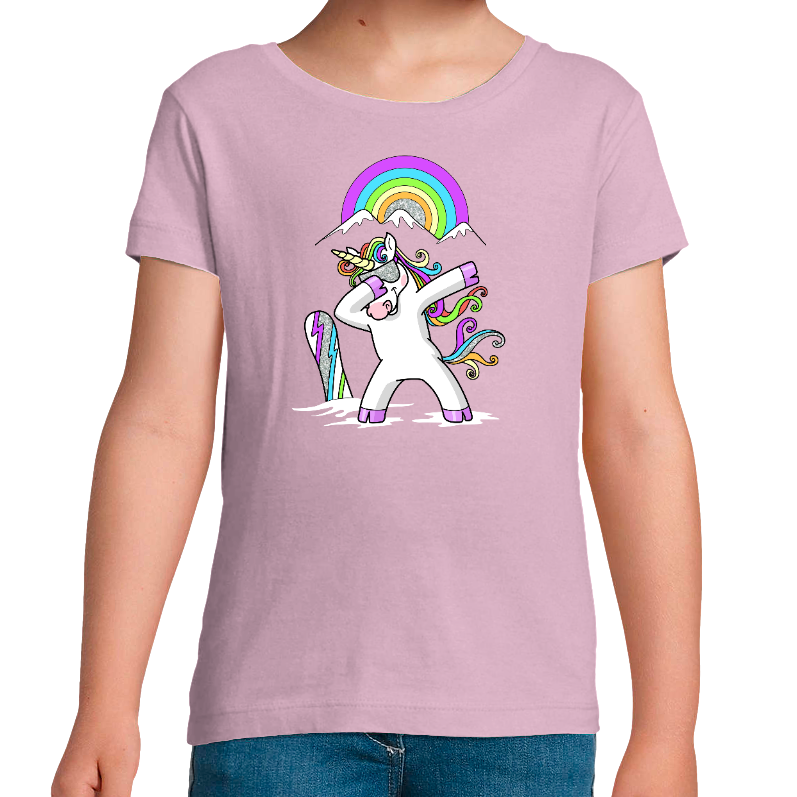 T-SHIRT FILLE - LICORNE DES NEIGES