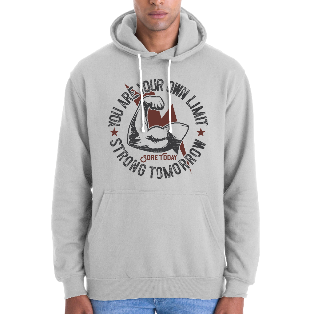 SWEATSHIRT YOU ARE YOUR OWN LIMIT UNISEXE Sweat musculation motivation unisexe