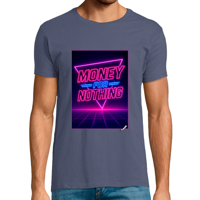 T-shirt Homme col rond REGENT FIT KLASSS "MONEY FOR NOTHING"