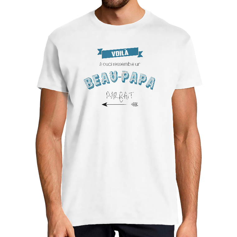 Face T-SHIRT VOILA BEAU-PAPA PARFAIT