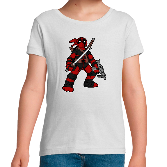 T-SHIRT DEADPOOL NINJA FILLE