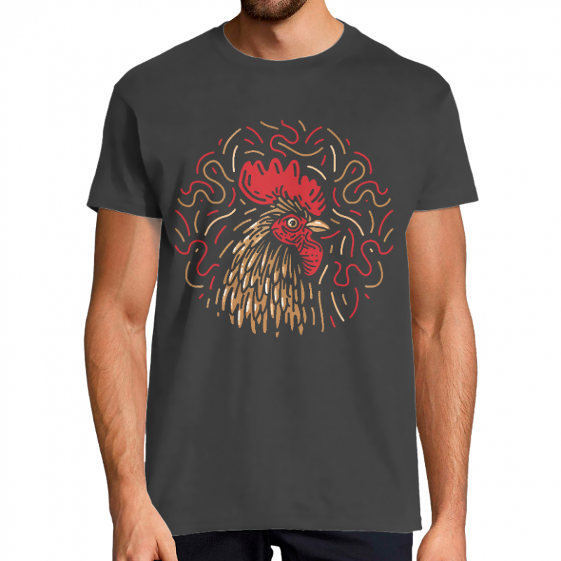 T-SHIRT HOMME - CHINESE ROOSTER