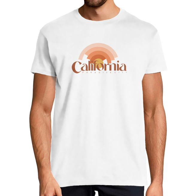 T-SHIRT CALIFORNIA CITY HOMME 