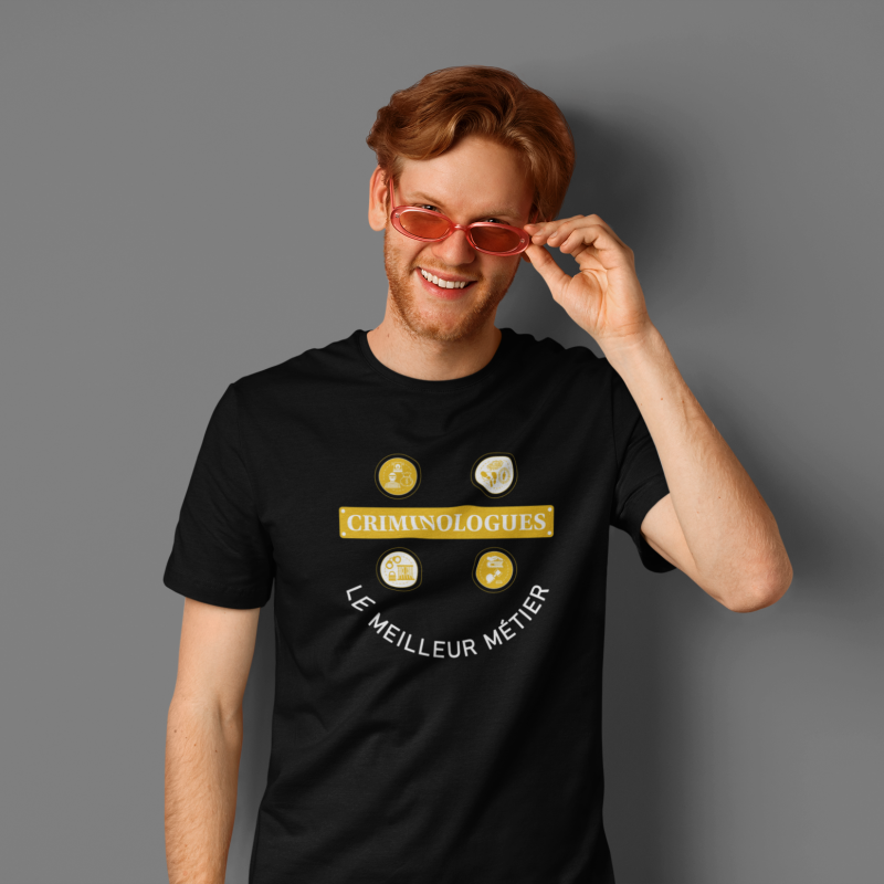 T-SHIRT CRIMINOLOGUES LE MEILLEUR MÉTIER POUR HOMME