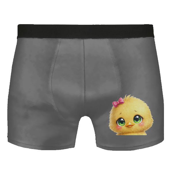 Boxer homme tete poussin jaune kawaii – boxer humour Pâques
