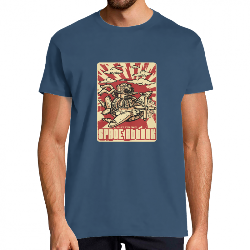 T-SHIRT SPACE ATTACK HOMME