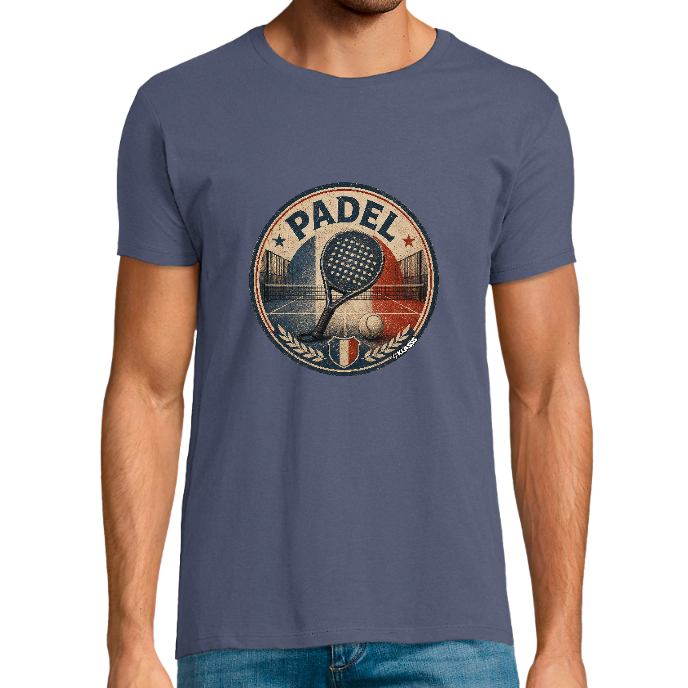 T-shirt Homme col rond REGENT FIT KLASSS "PADEL VINTAGE"