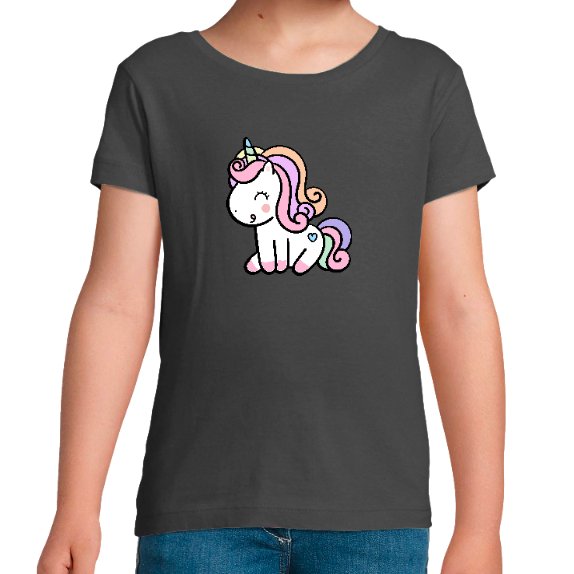 T-SHIRT LICORNE MIGNONNE FILLE