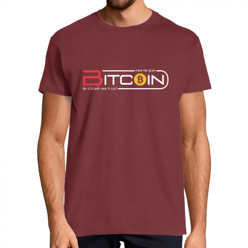 T-SHIRT BITCOIN TIME FOR PLAN HOMME