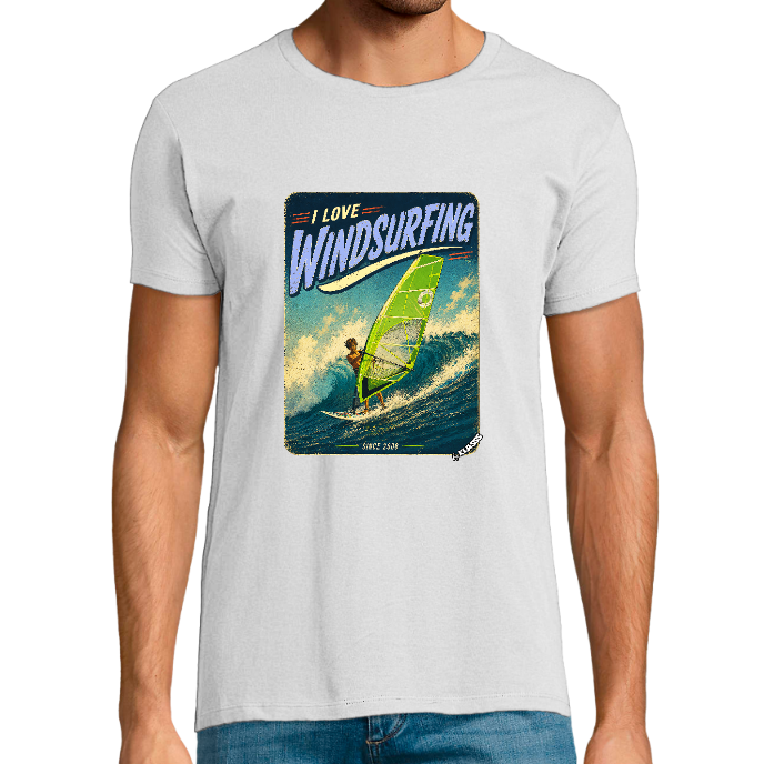 T-shirt Homme col rond REGENT FIT  "Vintage WINDSURFING 2" KLASSS
