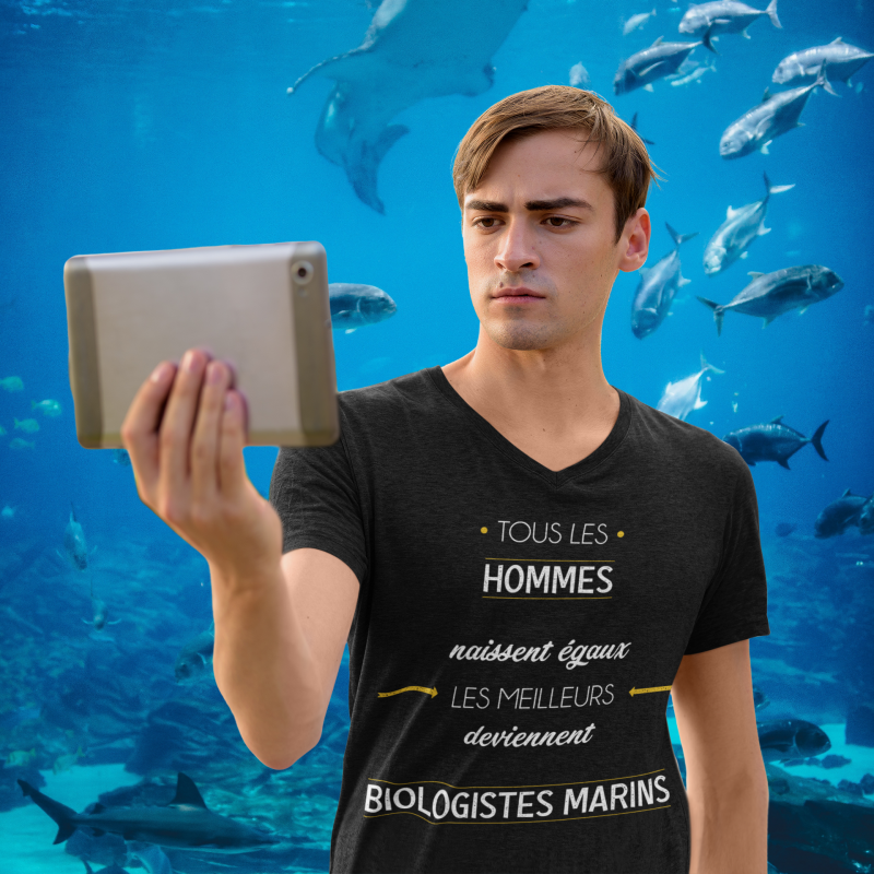 T-SHIRT MÉTIER LES MEILLEURS DEVIENNENT BIOLOGISTES MARINS