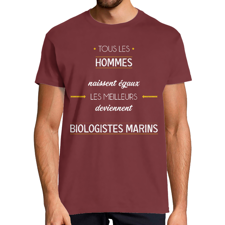 T-SHIRT MÉTIER LES MEILLEURS DEVIENNENT BIOLOGISTES MARINS