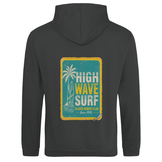 SWEAT A CAPUCHE HOMME KLASSS "HIGH WAVE SURF" Vintage - production certifiée WRAP