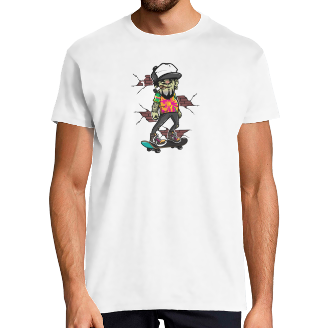 T-SHIRT FUMEUR SKATEUR 