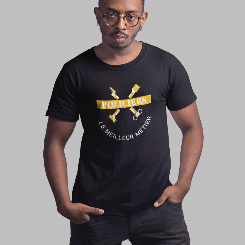 T-SHIRT POLICIERS LE MEILLEUR MÉTIER POUR HOMME