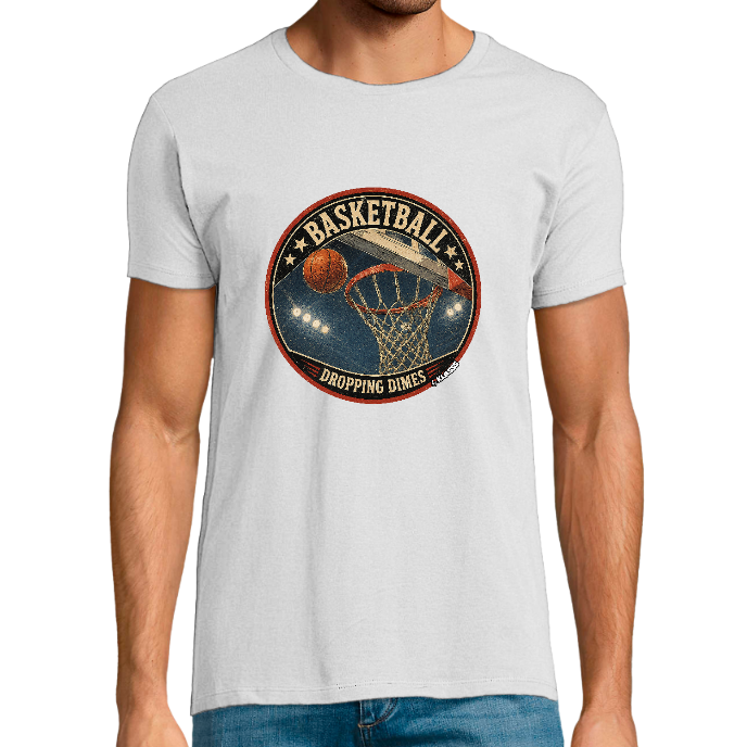 T-shirt Homme col rond REGENT FIT Vintage "BASKETBALL Legend" KLASSS