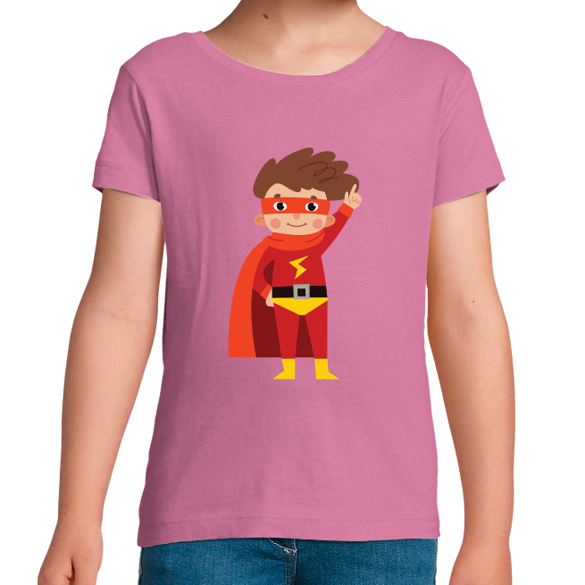 T-SHIRT SUPER-HÉROS ÉCLAIR FILLE