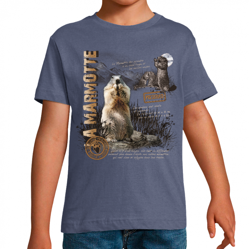 MARMOTTE MONTAGNE - T-SHIRT ENFANT