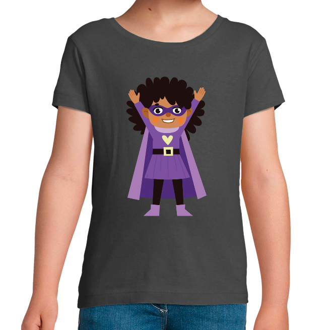 T-SHIRT SUPER-HÉROS FILLE