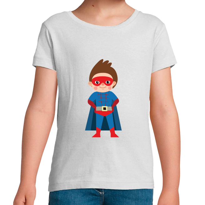 T-SHIRT SUPER-HÉROS GANTS FILLE
