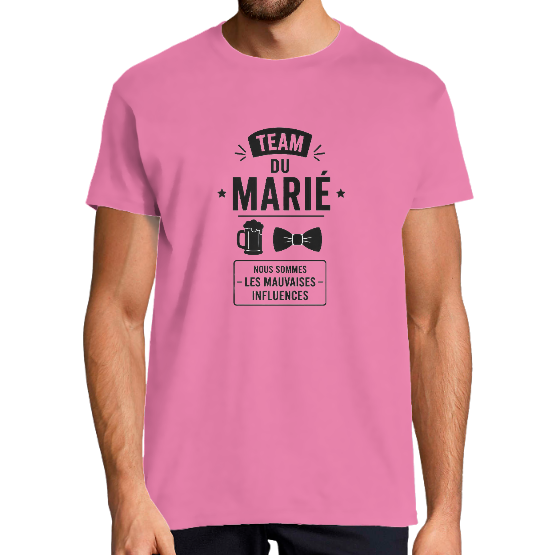 T-shirt EVG – Team du Marié – Nous sommes les mauvaises influences
