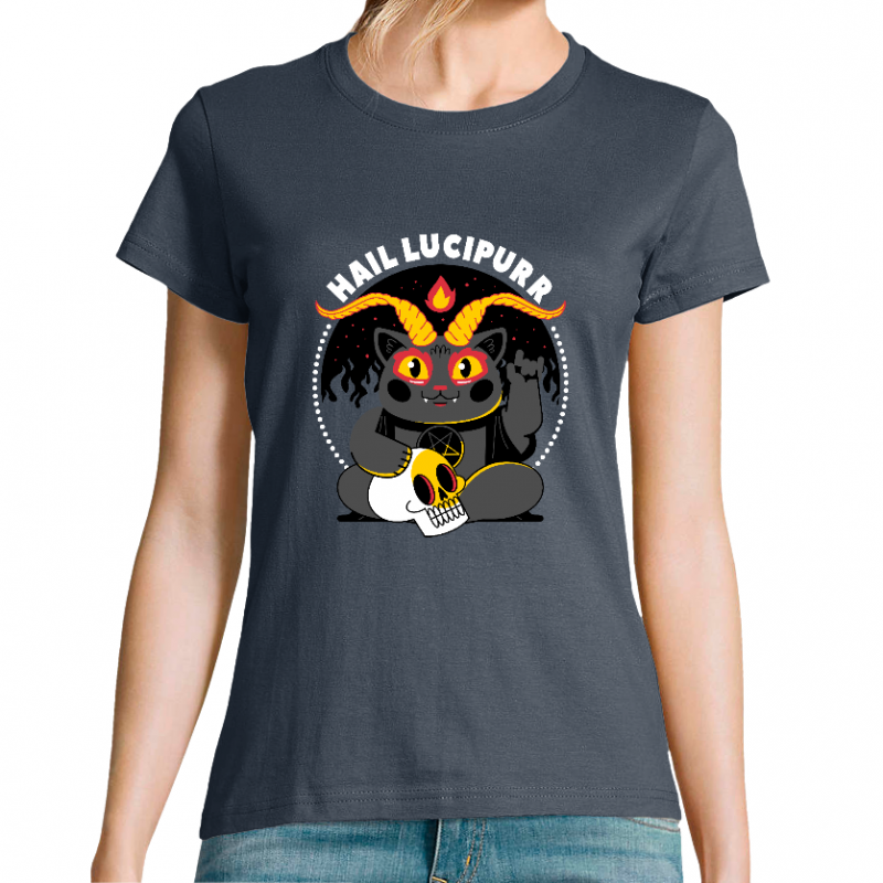 Face T-SHIRT CHAT HAIL LUCIPURR FEMME