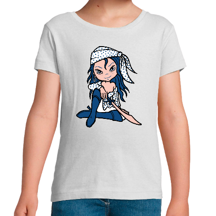 T-SHIRT FILLE PIRATE