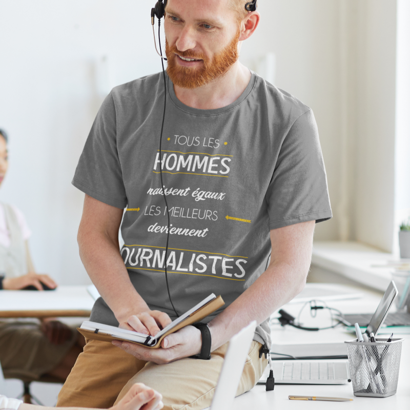 T-SHIRT MÉTIER LES MEILLEURS DEVIENNENT JOURNALISTES