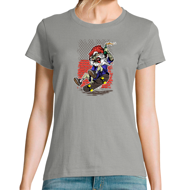 Face T-SHIRT SKATE ET ALCOOL FEMME