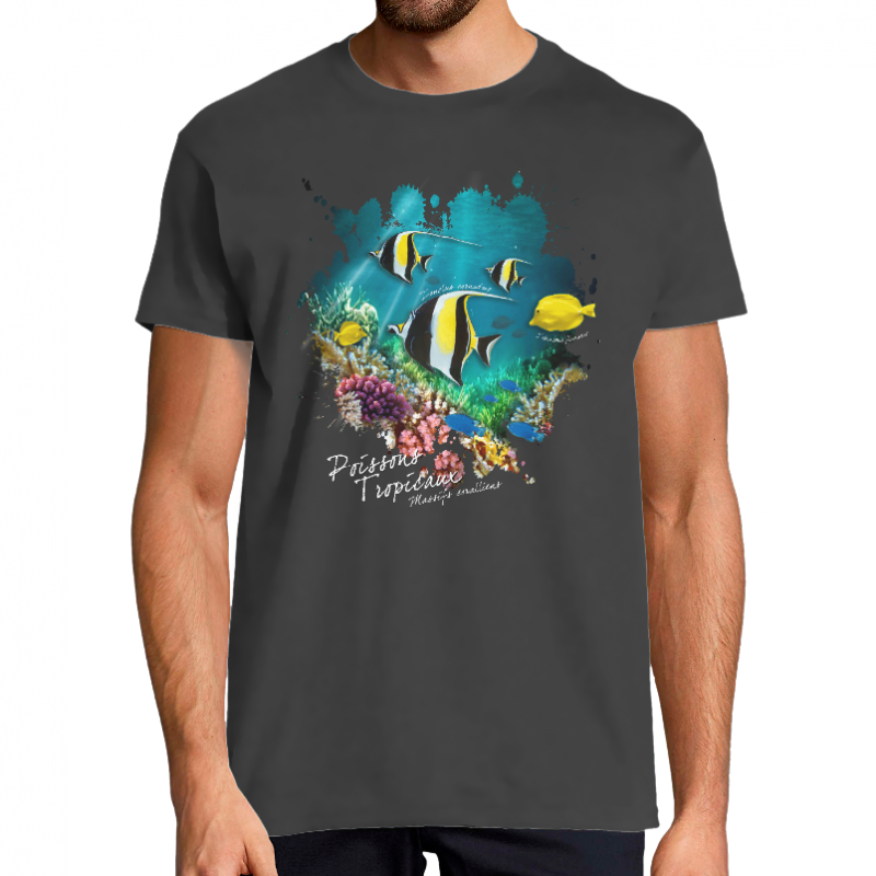 T-SHIRT POISSONS TROPICAUX