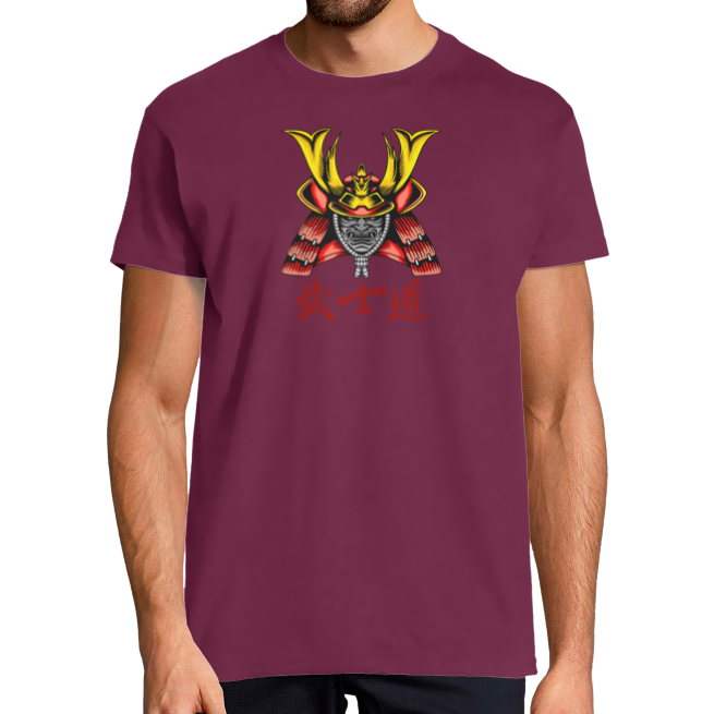 T-SHIRT SAMOURAI ROUGE HOMME