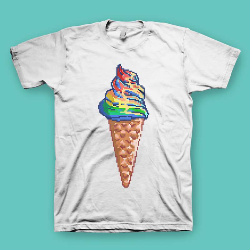 T Shirt Fille Licorne Glace