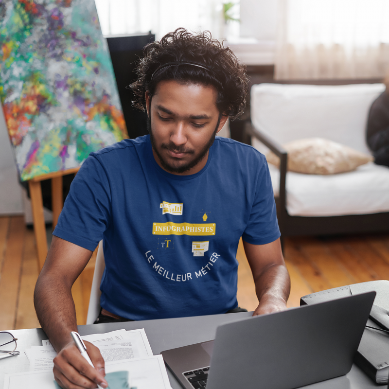 T-SHIRT INFOGRAPHISTES LE MEILLEUR MÉTIER POUR HOMME