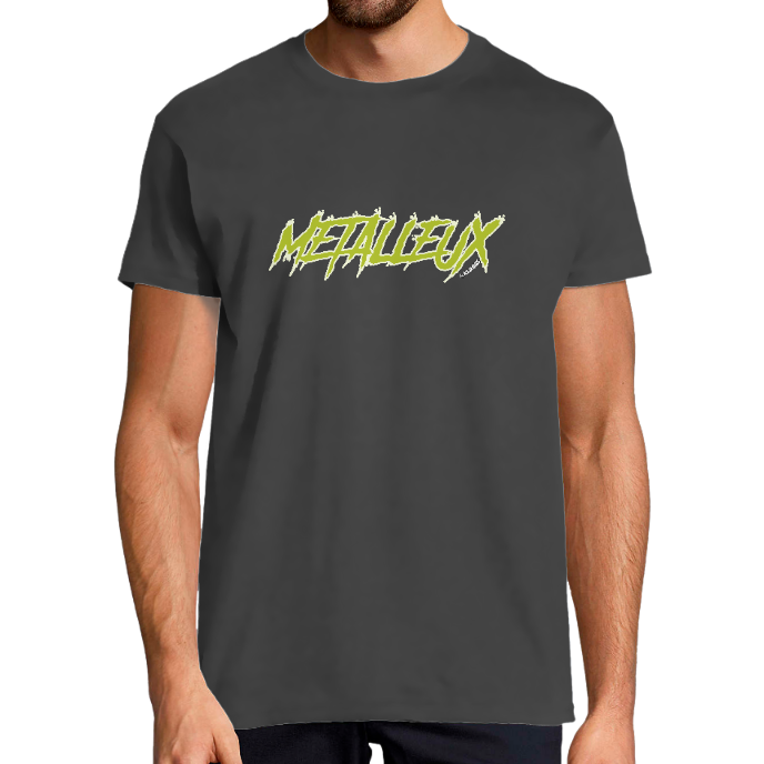 T-SHIRT HOMME "METALLEUX Music", col rond 190 gr