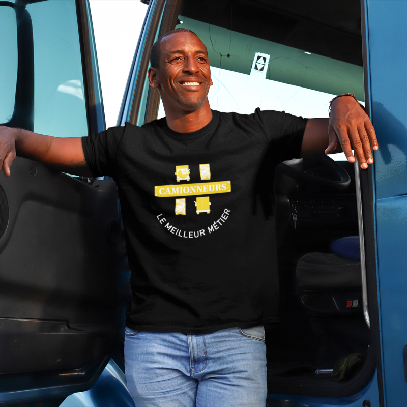 T-SHIRT CAMIONNEURS LE MEILLEUR MÉTIER POUR HOMME