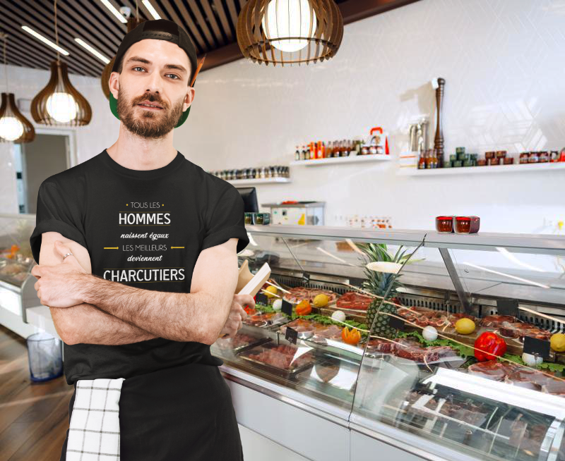 T-SHIRT MÉTIER LES MEILLEURS DEVIENNENT CHARCUTIERS