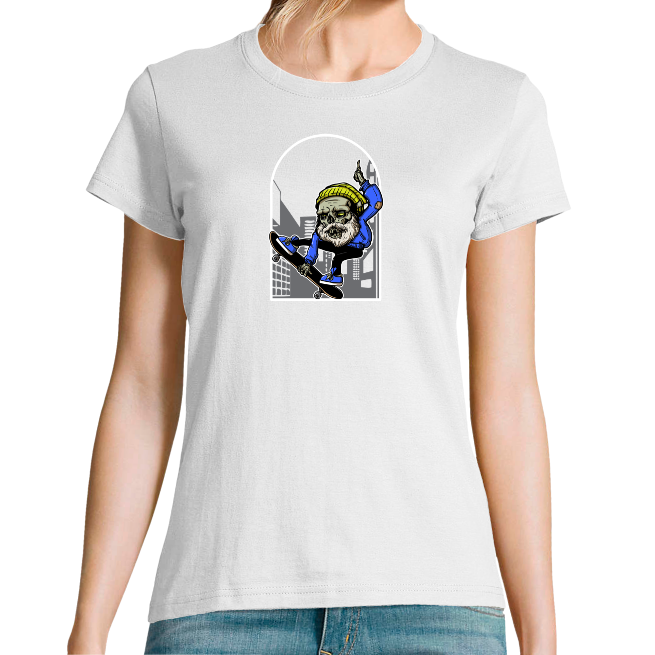 T-SHIRT ZOMBI SKATE FEMME