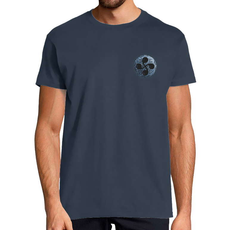 T-SHIRT HOMME - CROIX BASQUE BLEUE ET NOIRE