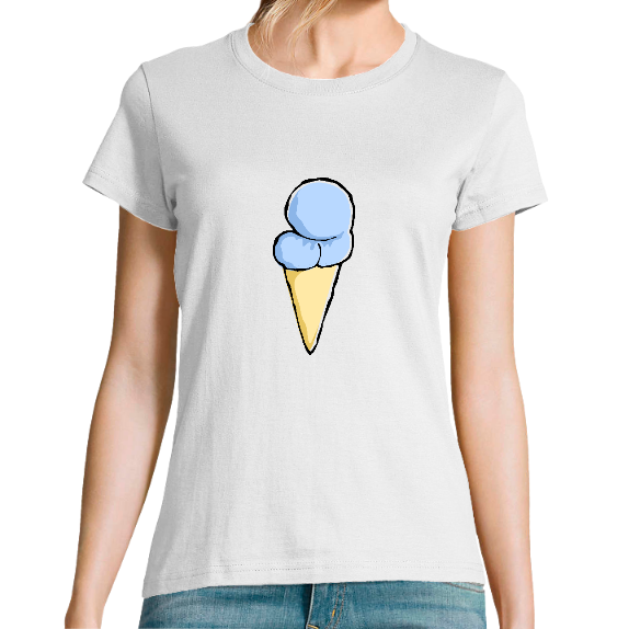 T-SHIRT GLACE DE LICORNE FEMME