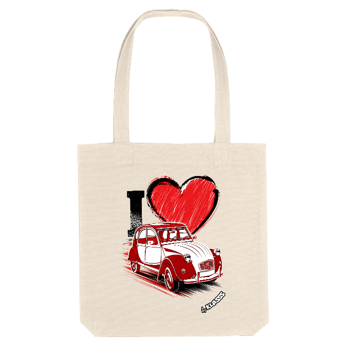 TOTE BAG KLASSS VINTAGE "I LOVE 2 CV COLLECTION" Automobile
