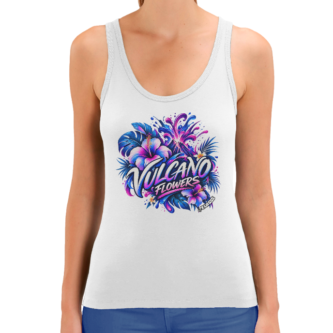 Débardeur FEMME KLASSS "VULCANO FLOWERS" , coton bio