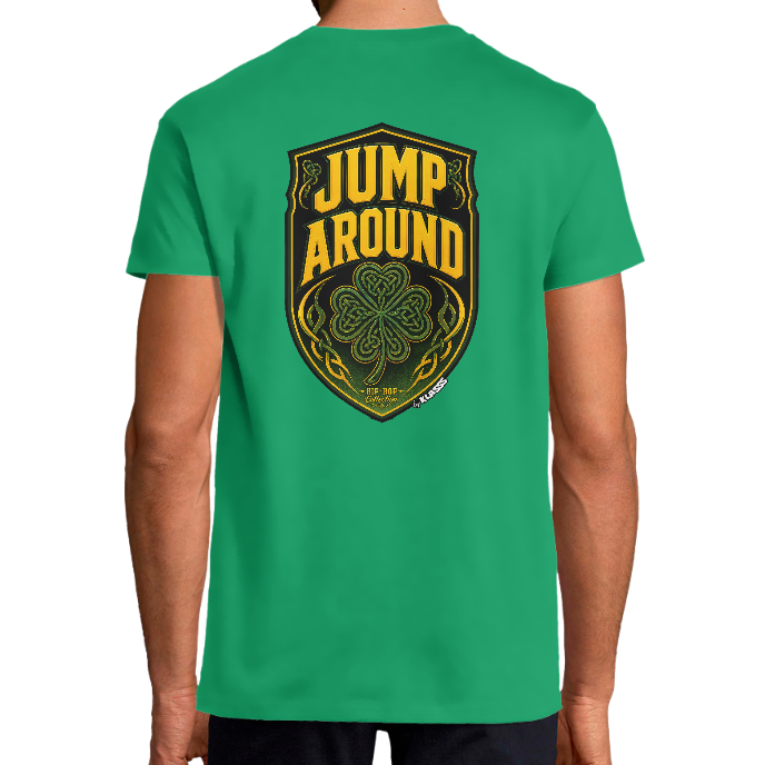 T-SHIRT HOMME KLASSS VINTAGE "JUMP AROUND" HIP-HOP Music, col rond 190 gr