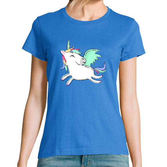 T-SHIRT LICORNE VOLANTE FEMME
